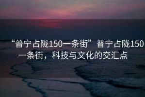 “普宁占陇150一条街”普宁占陇150一条街，科技与文化的交汇点