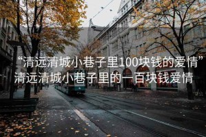 “清远清城小巷子里100块钱的爱情”清远清城小巷子里的一百块钱爱情