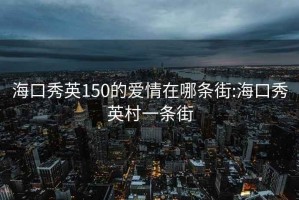 海口秀英150的爱情在哪条街:海口秀英村一条街