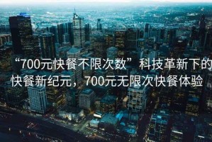 “700元快餐不限次数”科技革新下的快餐新纪元，700元无限次快餐体验