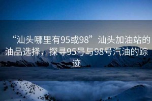 “汕头哪里有95或98”汕头加油站的油品选择，探寻95号与98号汽油的踪迹