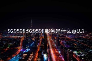 929598:929598服务是什么意思?