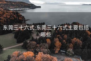 东莞三十六式:东莞三十六式主要包括哪些