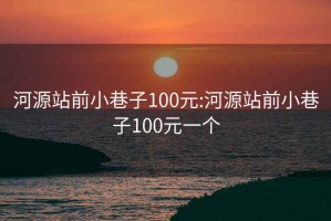 河源站前小巷子100元:河源站前小巷子100元一个