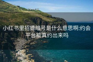 小红书里招嫖暗号是什么意思啊:约会平台能真约出来吗