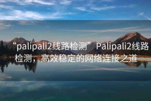 “palipali2线路检测”Palipali2线路检测，高效稳定的网络连接之道