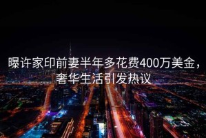 曝许家印前妻半年多花费400万美金，奢华生活引发热议