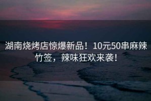 湖南烧烤店惊爆新品！10元50串麻辣竹签，辣味狂欢来袭！