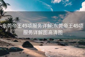 东莞帝王49项服务详解:东莞帝王49项服务详解图高清图