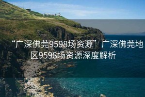 “广深佛莞9598场资源”广深佛莞地区9598场资源深度解析