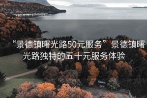 “景德镇曙光路50元服务”景德镇曙光路独特的五十元服务体验