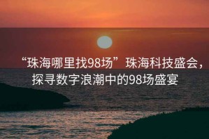 “珠海哪里找98场”珠海科技盛会，探寻数字浪潮中的98场盛宴