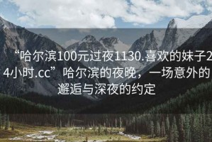 “哈尔滨100元过夜1130.喜欢的妹子24小时.cc”哈尔滨的夜晚，一场意外的邂逅与深夜的约定