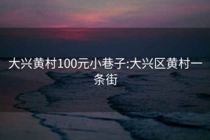 大兴黄村100元小巷子:大兴区黄村一条街