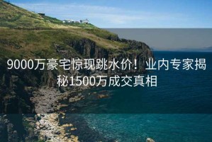 9000万豪宅惊现跳水价！业内专家揭秘1500万成交真相