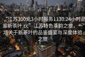 “江苏300元3小时服务1130.24小时品鉴新茶叶.cc”江苏特色茶韵之旅，一场关于新茶叶的品鉴盛宴与深度体验之旅