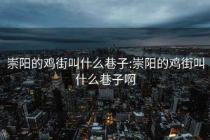 崇阳的鸡街叫什么巷子:崇阳的鸡街叫什么巷子啊