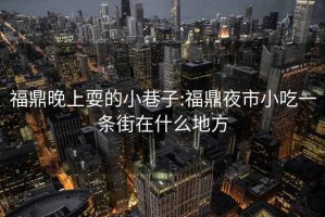 福鼎晚上耍的小巷子:福鼎夜市小吃一条街在什么地方