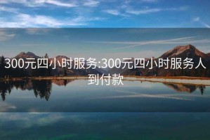 300元四小时服务:300元四小时服务人到付款