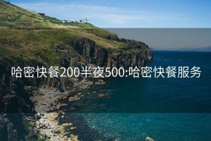 哈密快餐200半夜500:哈密快餐服务