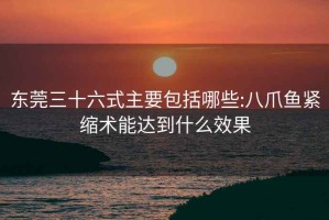 东莞三十六式主要包括哪些:八爪鱼紧缩术能达到什么效果