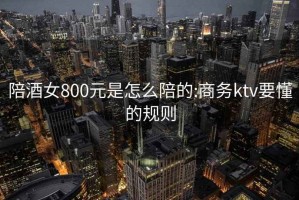 陪酒女800元是怎么陪的:商务ktv要懂的规则