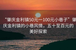 “肇庆金利镇50元一100元小巷子”肇庆金利镇的小巷风情，五十至百元的美好探索