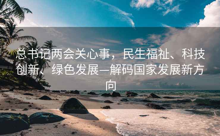 总书记两会关心事，民生福祉、科技创新、绿色发展—解码国家发展新方向