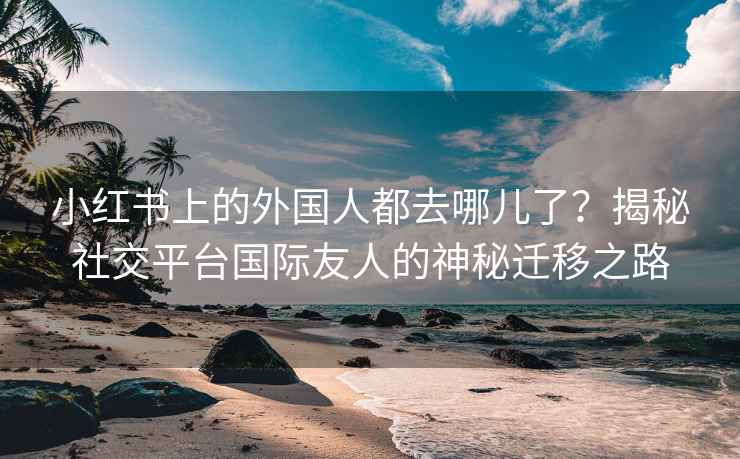 小红书上的外国人都去哪儿了？揭秘社交平台国际友人的神秘迁移之路