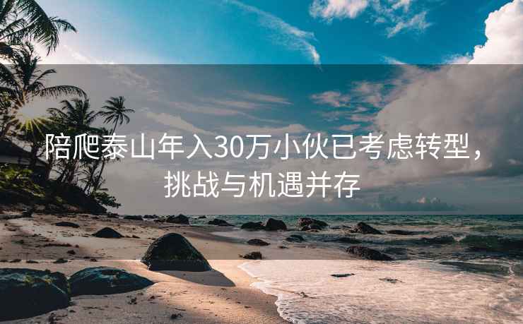 陪爬泰山年入30万小伙已考虑转型，挑战与机遇并存