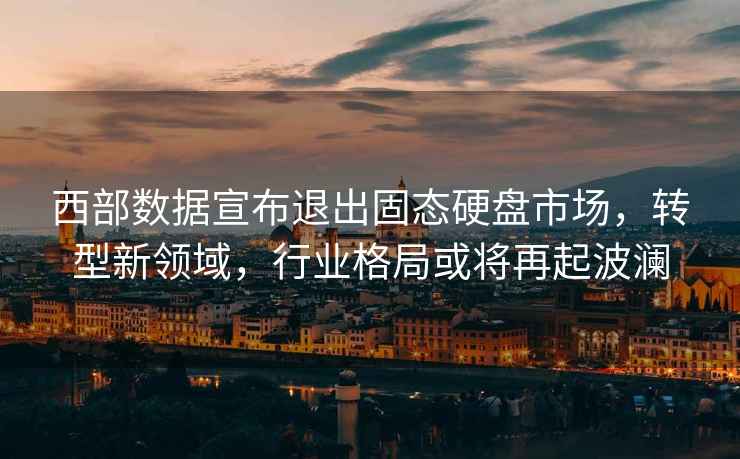 西部数据宣布退出固态硬盘市场，转型新领域，行业格局或将再起波澜