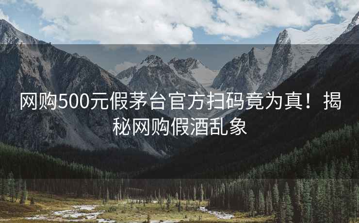 网购500元假茅台官方扫码竟为真！揭秘网购假酒乱象