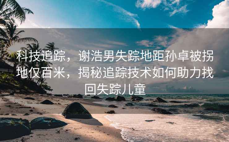 科技追踪，谢浩男失踪地距孙卓被拐地仅百米，揭秘追踪技术如何助力找回失踪儿童