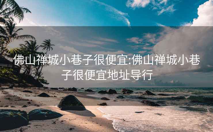 佛山禅城小巷子很便宜:佛山禅城小巷子很便宜地址导行