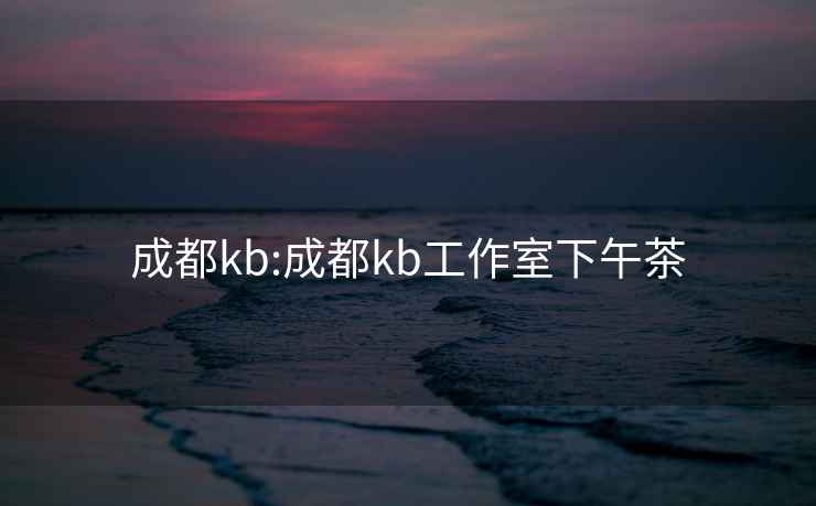 成都kb:成都kb工作室下午茶