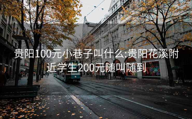 贵阳100元小巷子叫什么:贵阳花溪附近学生200元随叫随到