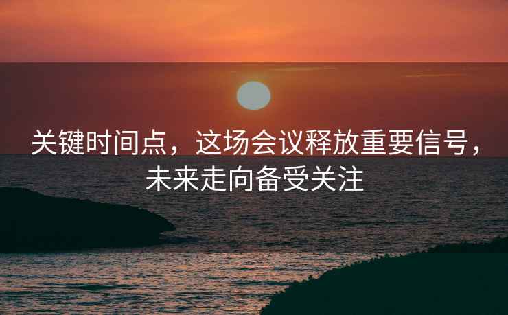 关键时间点，这场会议释放重要信号，未来走向备受关注