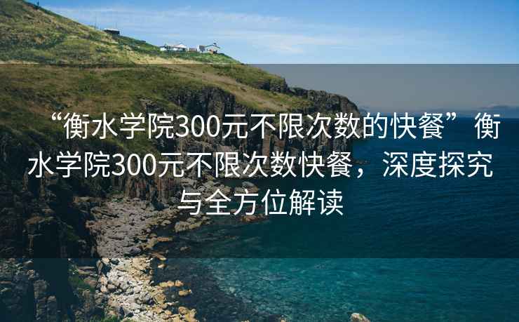 “衡水学院300元不限次数的快餐”衡水学院300元不限次数快餐，深度探究与全方位解读