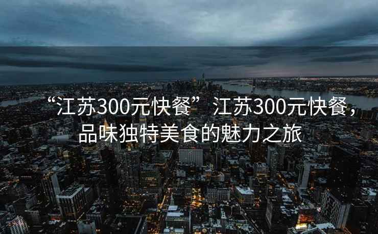 “江苏300元快餐”江苏300元快餐，品味独特美食的魅力之旅