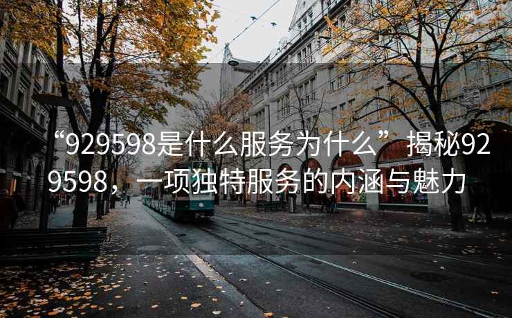 “929598是什么服务为什么”揭秘929598，一项独特服务的内涵与魅力