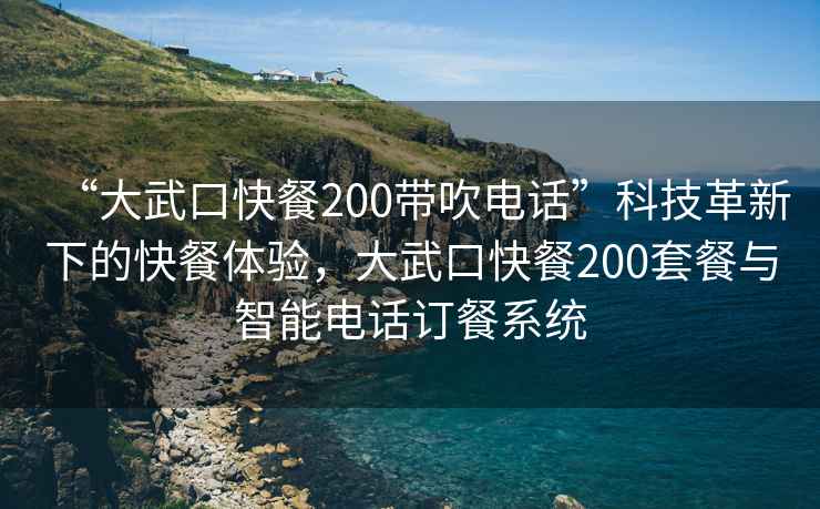 “大武口快餐200带吹电话”科技革新下的快餐体验，大武口快餐200套餐与智能电话订餐系统