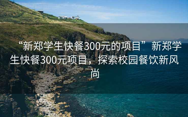 “新郑学生快餐300元的项目”新郑学生快餐300元项目，探索校园餐饮新风尚